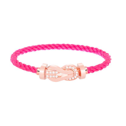[Regal Jewels]CHANCE LARGE 8 FIGURE BUCKLE HALF DIAMOND BRACELET ROSE GOLD