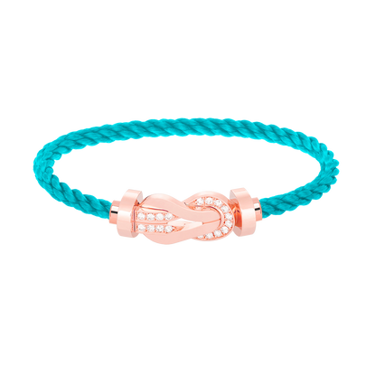 [Regal Jewels]CHANCE LARGE 8 FIGURE BUCKLE HALF DIAMOND BRACELET ROSE GOLD
