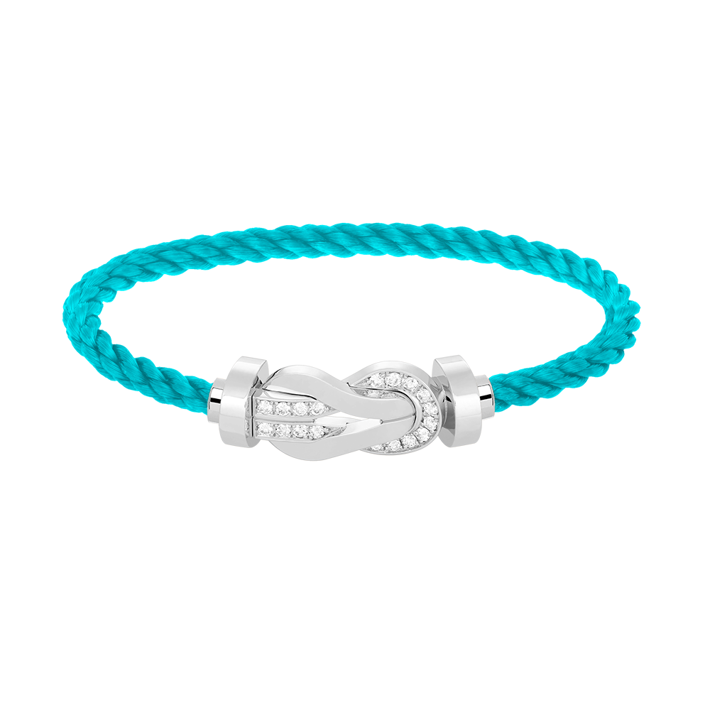 [Regal Jewels]CHANCE LARGE 8 FIGURE BUCKLE HALF DIAMOND BRACELET SILVER