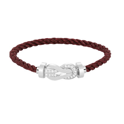 [Regal Jewels]CHANCE LARGE 8 FIGURE BUCKLE HALF DIAMOND BRACELET SILVER