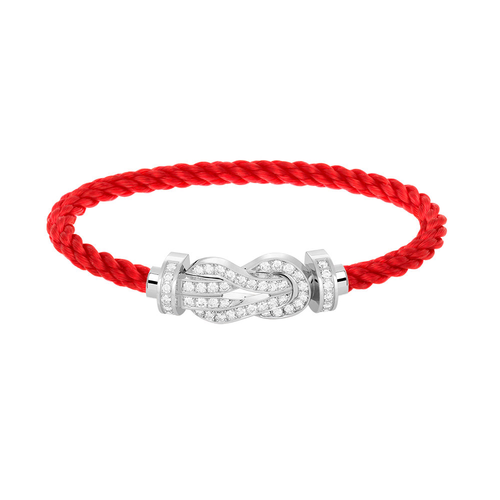 [Regal Jewels]CHANCE LARGE 8 FIGURE BUCKLE FULL DIAMOND BRACELET SILVER