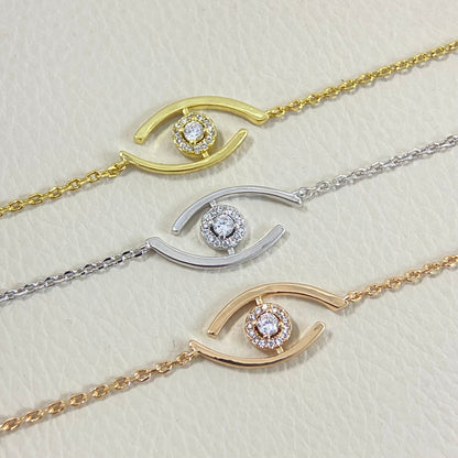 [Regal Jewels]Lucky Eye Pave-Set Diamond Bracelet