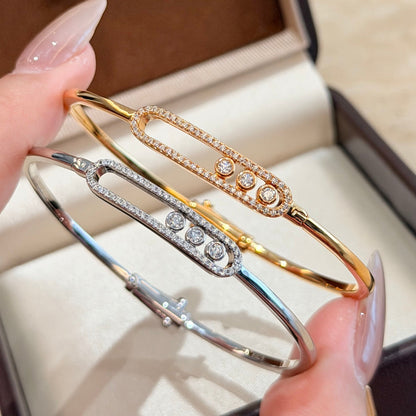 [Regal Jewels]Move Pavé Diamond Bangle Bracelet M