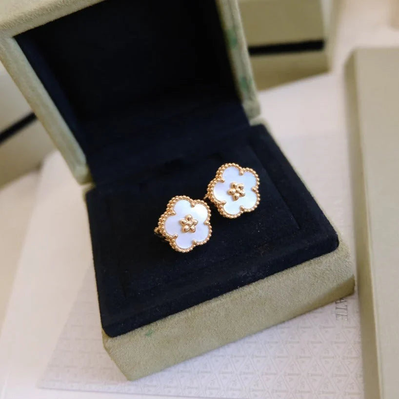 [Regal Jewels]LUCKY WHITE MOP EARRINGS