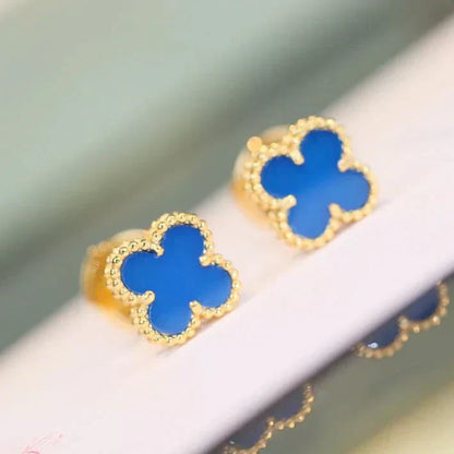 [Regal Jewels]CLOVER MINI 9.5MM TURQUOISE EARRINGS