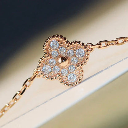 [Regal Jewels]CLOVER 20 MOTIFS LASER DIAMOND NECKLACE