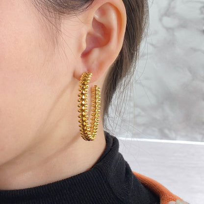[Regal Jewels]CLASH LARGE HOOP EARRINGS