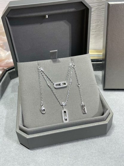 [Regal Jewels]MOVE 2 ROW DIAMOND NECKLACE