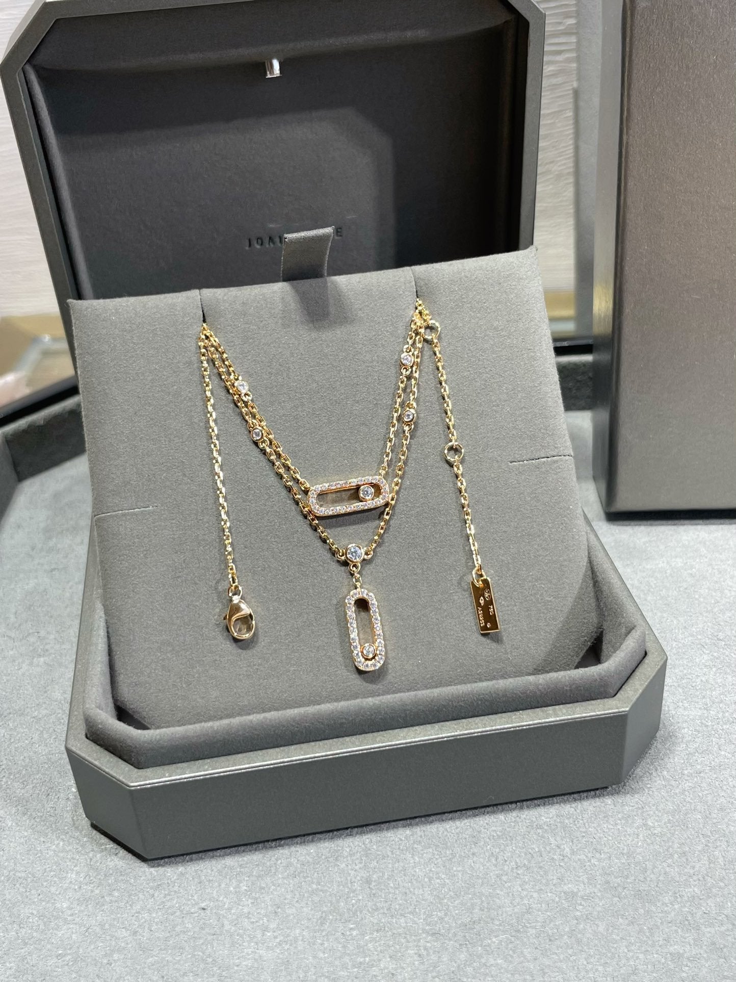 [Regal Jewels]MOVE 2 ROW DIAMOND NECKLACE