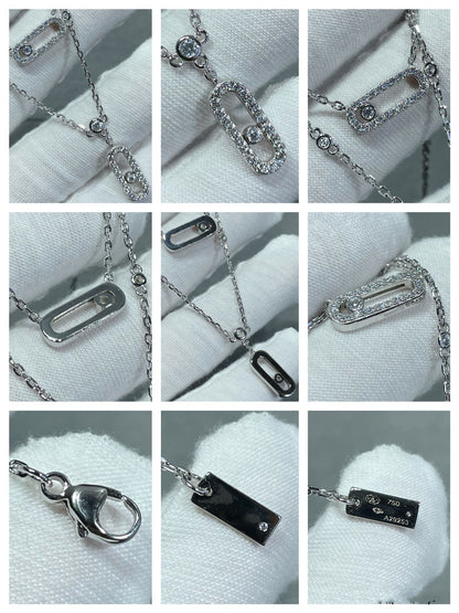 [Regal Jewels]MOVE 2 ROW DIAMOND NECKLACE