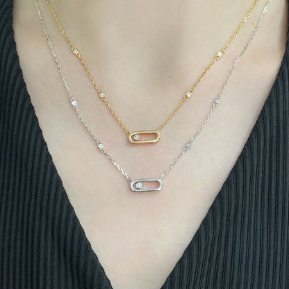 [Regal Jewels]MOVE UNO DIAMOND NECKLACE