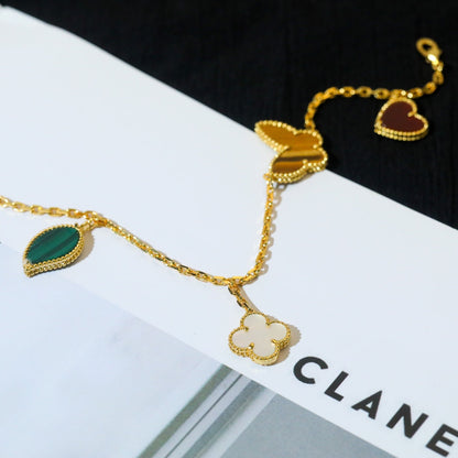 [Regal Jewels]LUCKY SPRING 5 MOTIF GOLD BRACELET