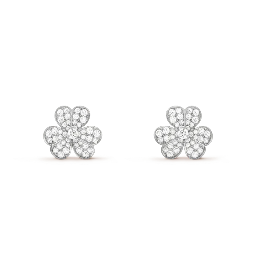 [Regal Jewels]CLOVER COMOS DIAMOND EARRINGS SILVER