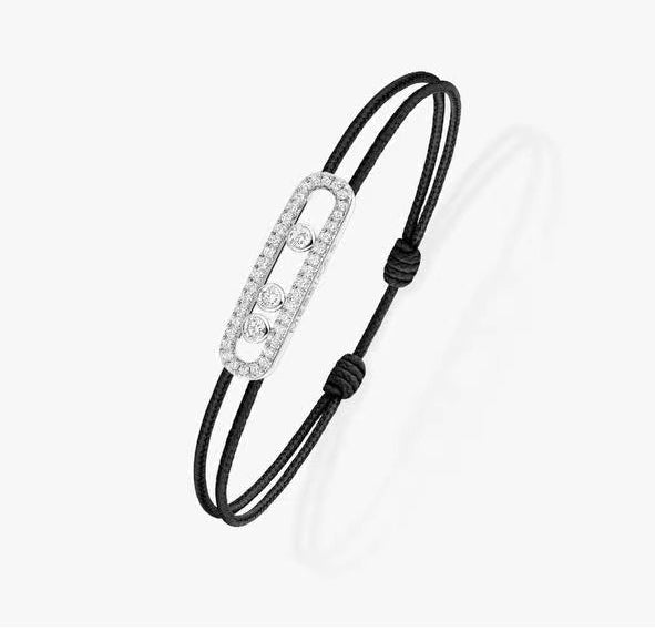 [Regal Jewels]Messika Care(s) pink cord pavé bracelet