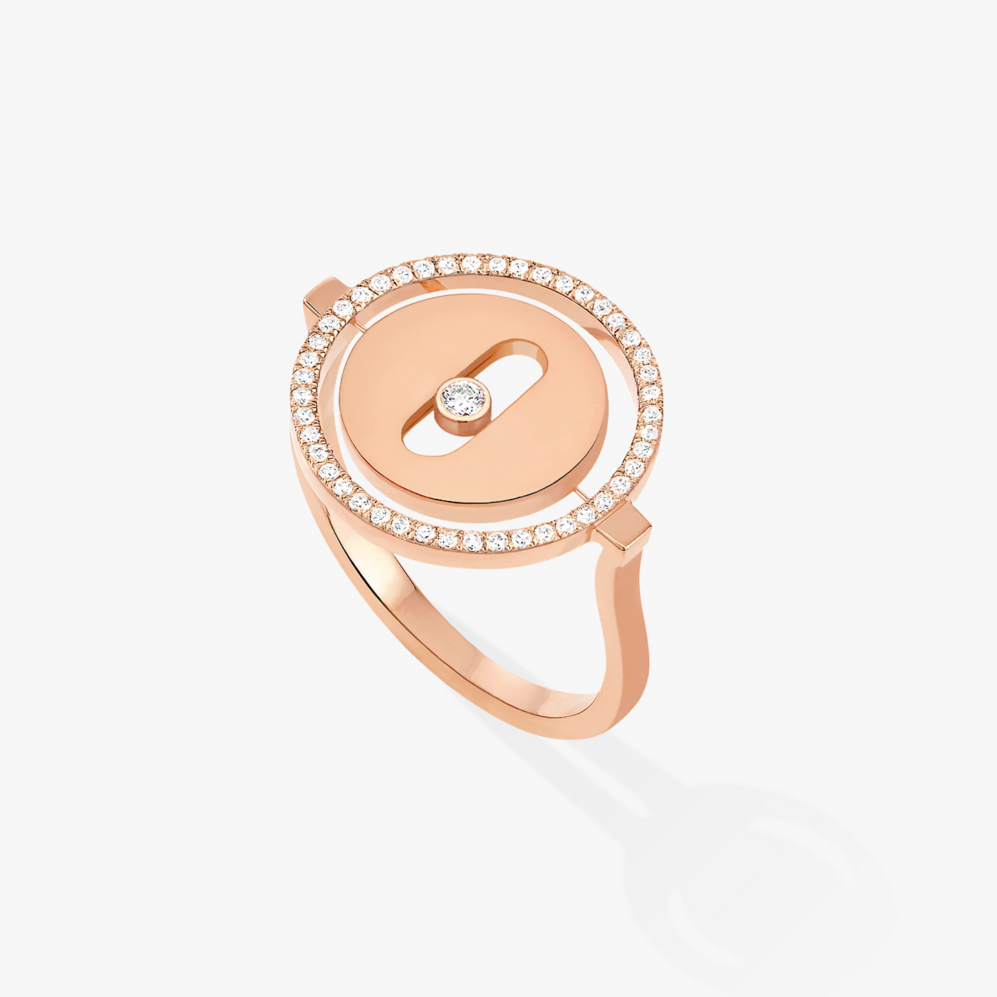 [Regal Jewels]LUCKY MOVE PINK GOLD DIAMOND RING
