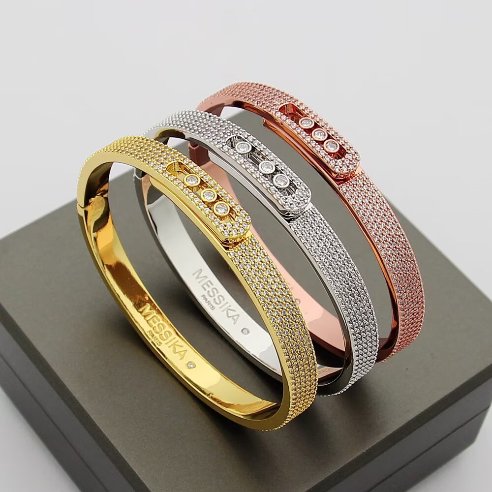 [Regal Jewels]Move Noa Full Pavé Diamond Bangle Bracelet