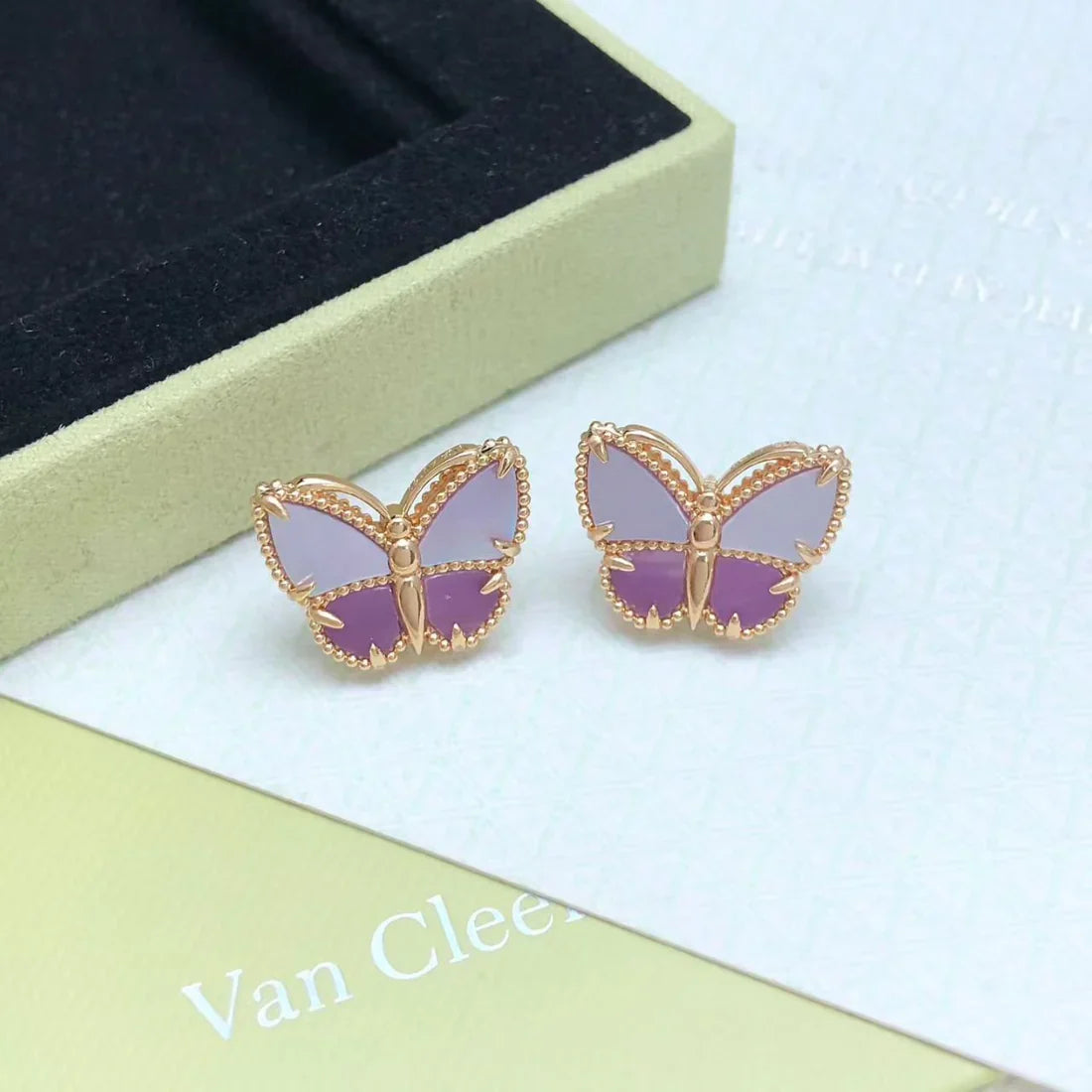[Regal Jewels]26 NEW CLOVER LUCKY LIGHT PURPLE SET