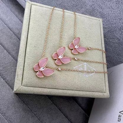 [Regal Jewels] Pink Butterfly Necklace