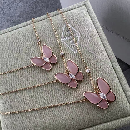 [Regal Jewels] Pink Butterfly Necklace