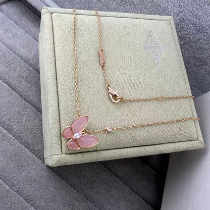 [Regal Jewels] Pink Butterfly Necklace