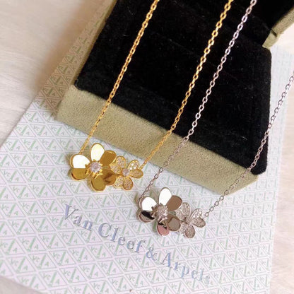 [Regal Jewels] Two Flowers & Clover Choker