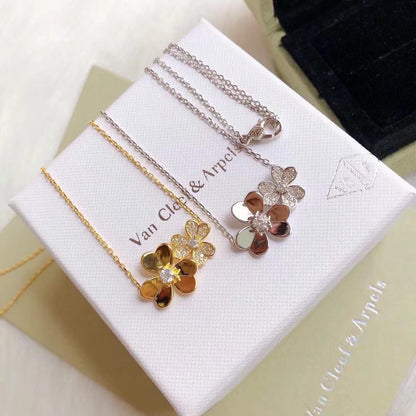 [Regal Jewels] Two Flowers & Clover Choker