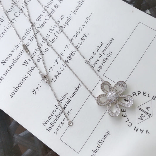 [Regal Jewels] Full diamond sunflower flower necklace