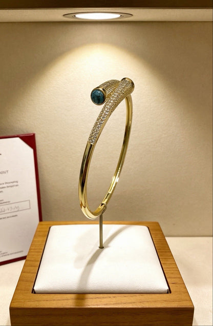 [Regal Jewels] Partially Set Diamond Bangle
