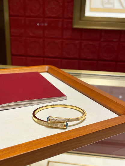 [Regal Jewels] Partially Set Diamond Bangle