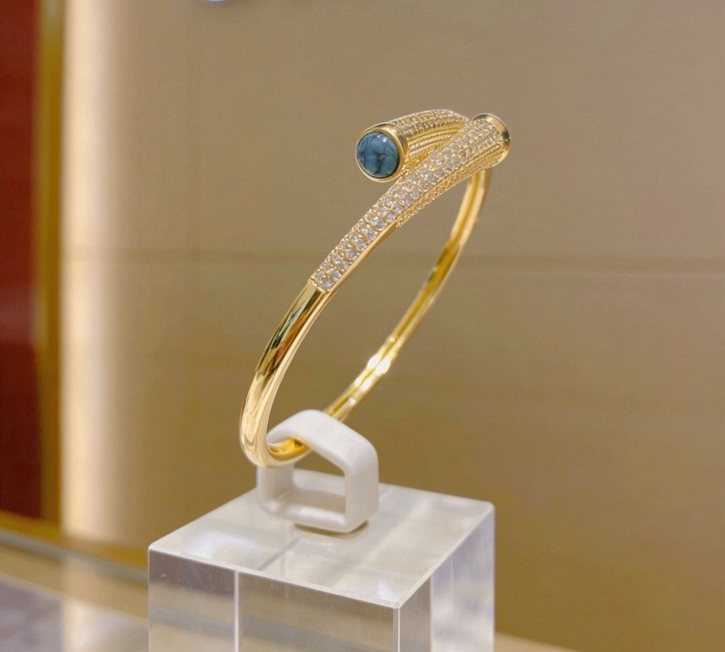 [Regal Jewels] Partially Set Diamond Bangle