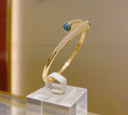 [Regal Jewels] Partially Set Diamond Bangle