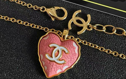 [Regal Jewels] Heart-shaped Necklace & Earring Set