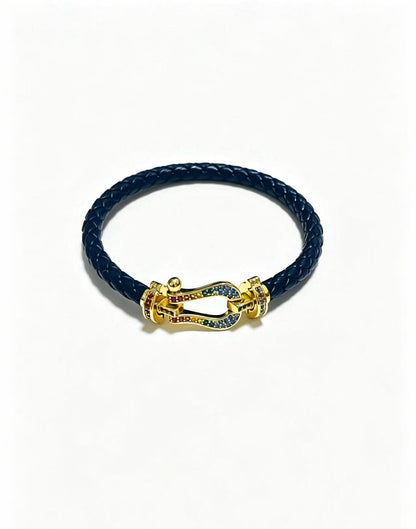 ¡®Regal Jewels2026 New Horseshoe Buckle Leather Couple Bracelet