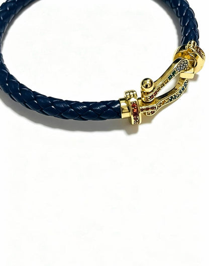 ¡®Regal Jewels2026 New Horseshoe Buckle Leather Couple Bracelet