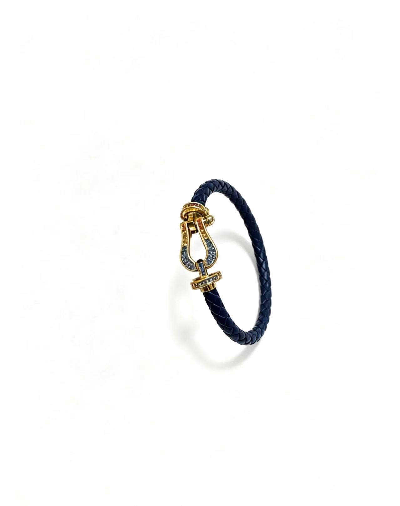¡®Regal Jewels2026 New Horseshoe Buckle Leather Couple Bracelet