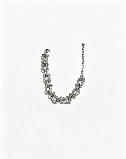 ¡®Regal JewelsDiamond-studded Horseshoe Bracelet