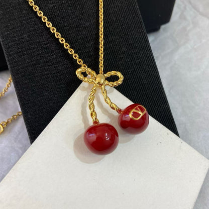[Regal Jewels]Red Cherry Necklace