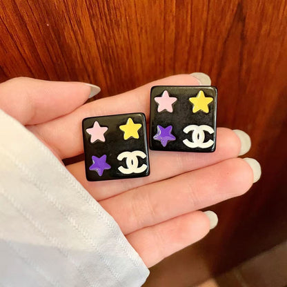 [Regal Jewels]Square Stud Earrings