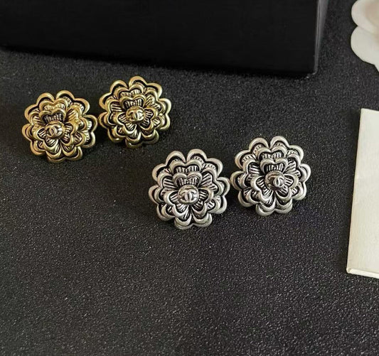 [Regal Jewels]Vintage Camellia Earrings