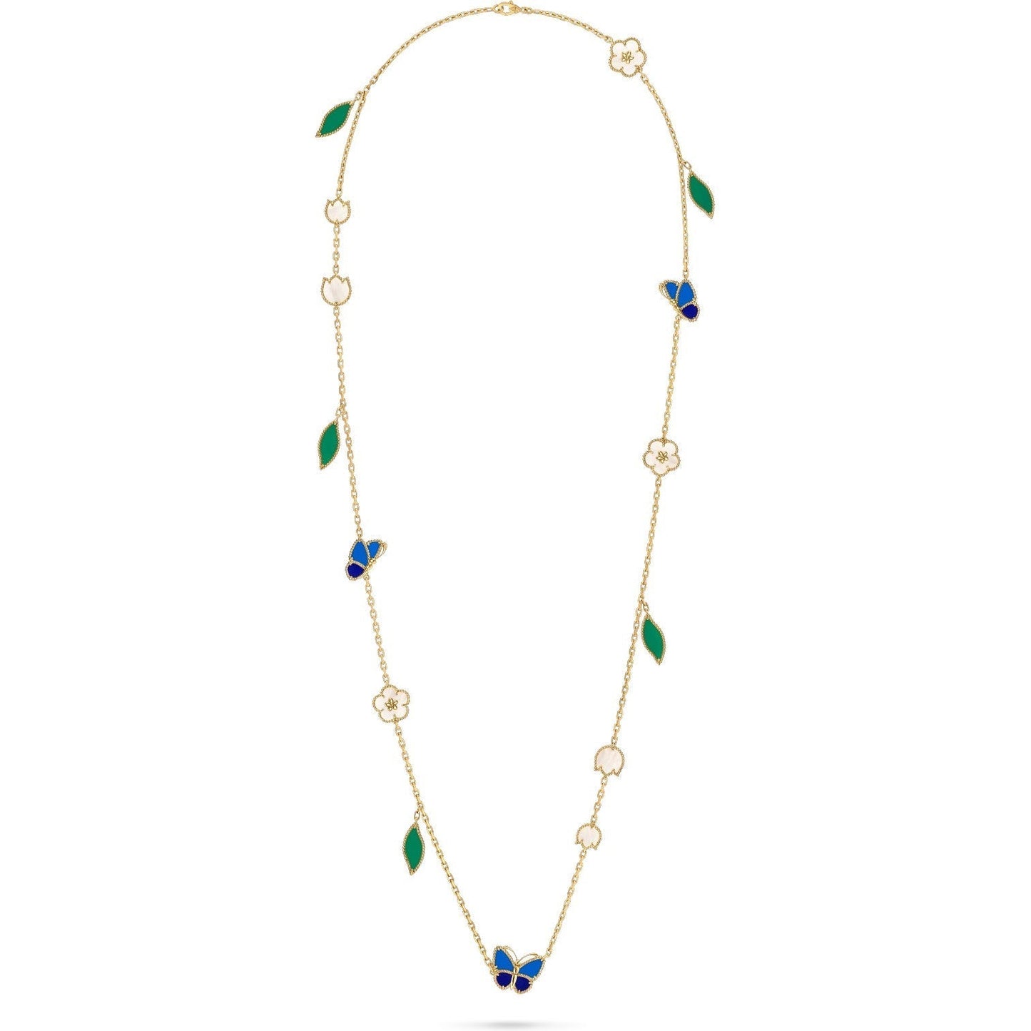[Regal Jewels]LUCKY SPRING BUTTERFLY 15 FLOWER NECKLACE