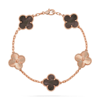 [Regal Jewels]CLOVER 5 MOTIF GRAY MOP BRACELET COLLECTION