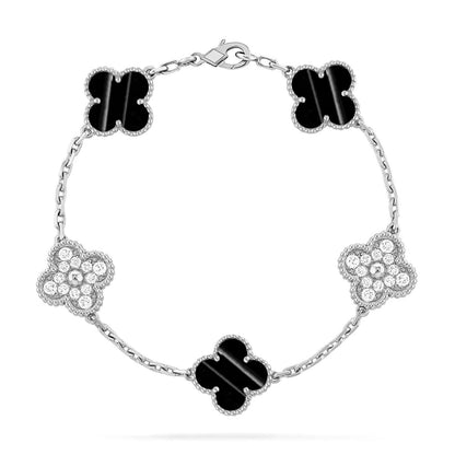 [Regal Jewels]CLOVER 5 MOTIF PULSAR STONE BRACELET COLLECTION