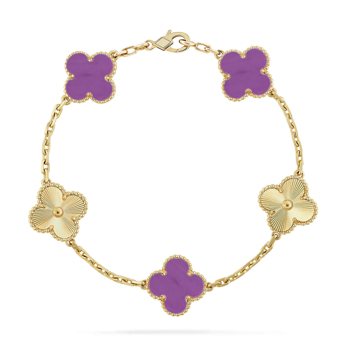 [Regal Jewels]CLOVER 5 MOTIF VIOLET BRACELET COLLECTION