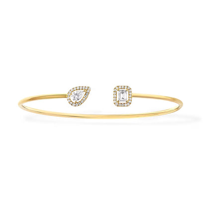 [Regal Jewels]JONC FLEX MY TWIN TOI & MOI SILVER DIAMOND BRACELET