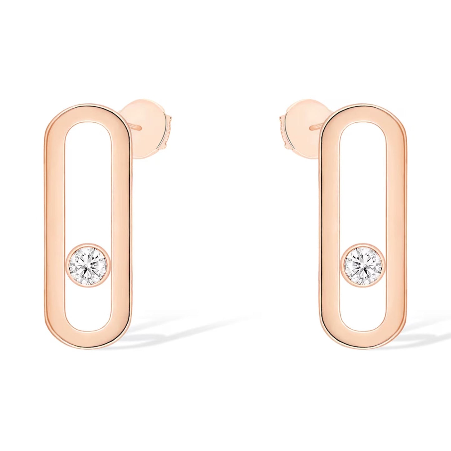 [Regal Jewels]MOVE UNO SMALL 1 DIAMOND EARRINGS