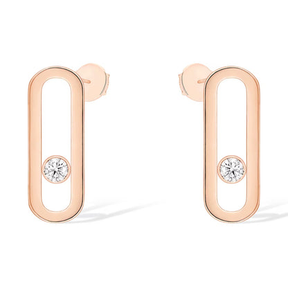[Regal Jewels]MOVE UNO SMALL 1 DIAMOND EARRINGS