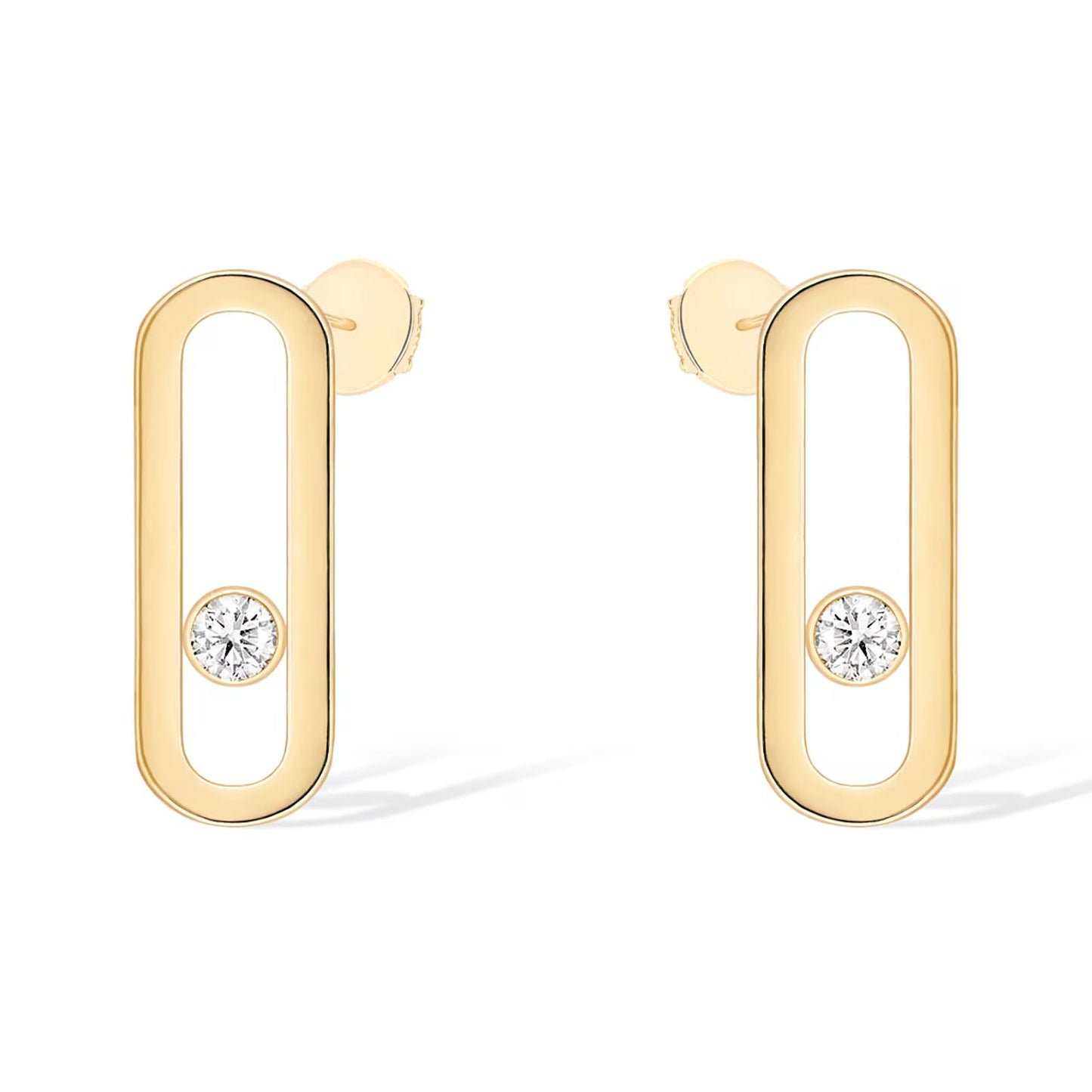 [Regal Jewels]MOVE UNO SMALL 1 DIAMOND EARRINGS