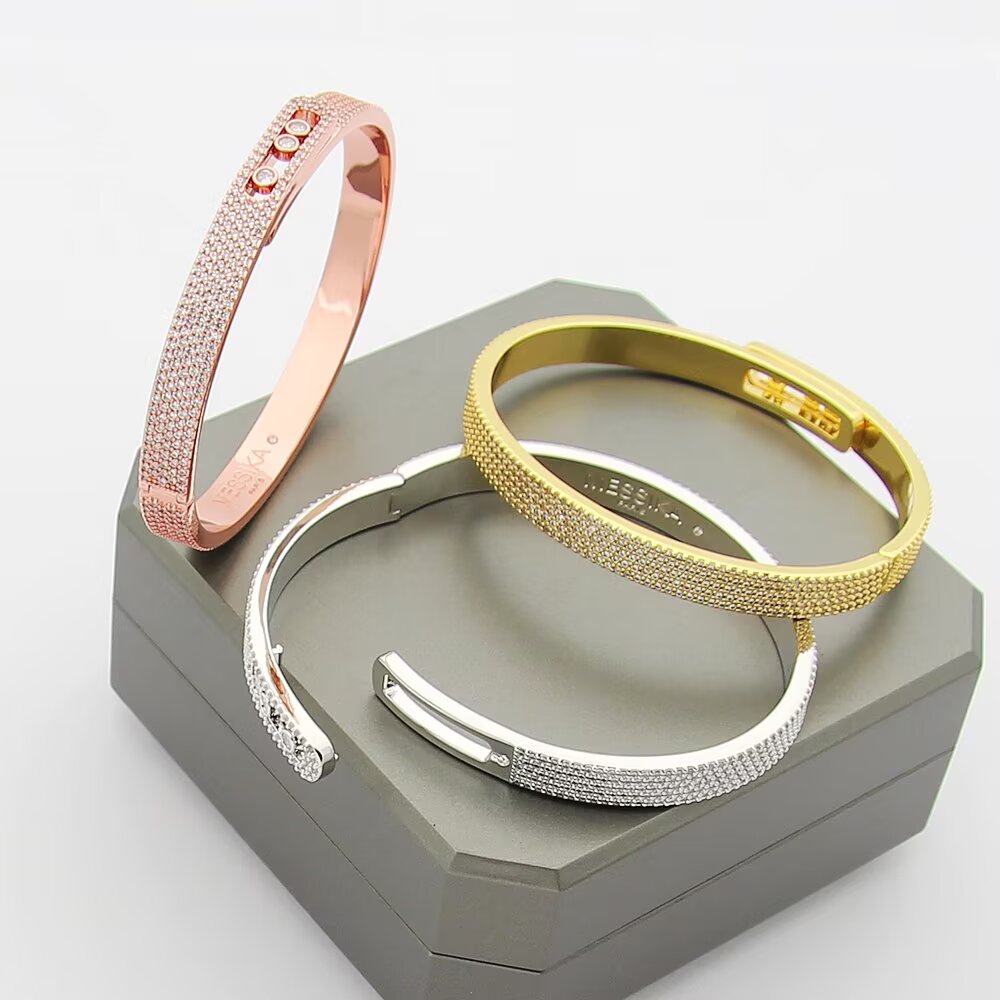 [Regal Jewels]Move Noa Full Pavé Diamond Bangle Bracelet