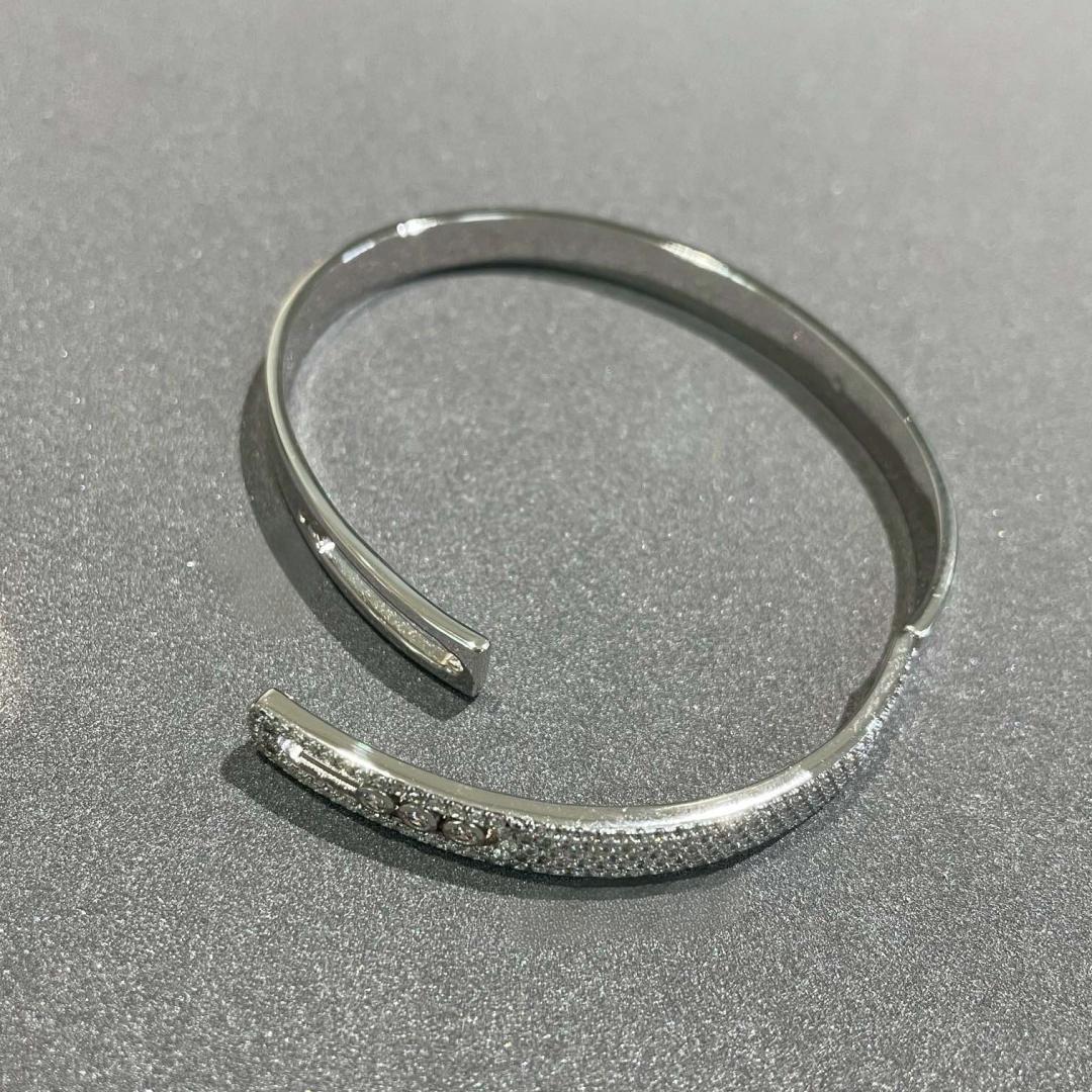 [Regal Jewels]Move Noa Rose Gold Pavé Diamond Bangle Bracelet