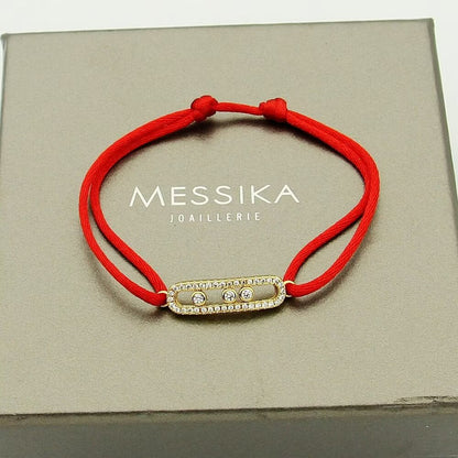[Regal Jewels]Messika Care(s) pink cord pavé bracelet